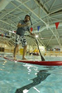 Paddle boarding in Penlan 