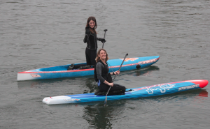 Sup racing up Swansea Tawe river